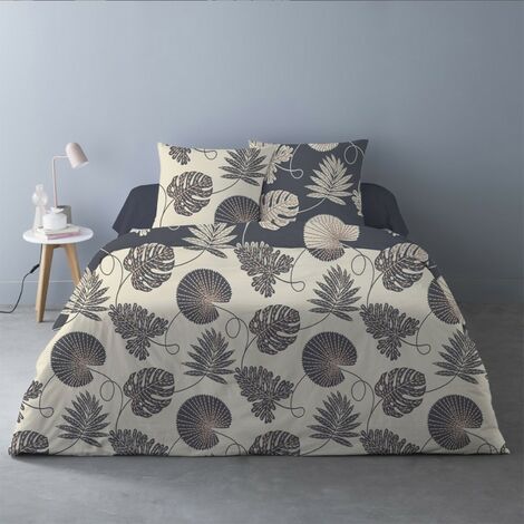 Housse de couette 240x220 Olivia gris + 2 taies