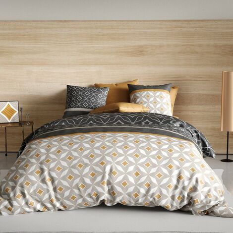 Housse de couette 240x220 Ota + 2 taies 100% coton 57 fils