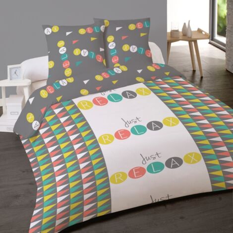Housse de couette 240x220 RELAX + 2 taies