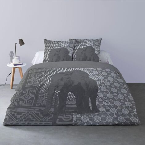 Housse de couette 240x220 SUKI + 2 taies 100% coton