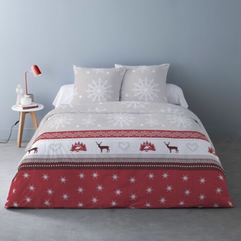 Housse de couette 240x220 VIXEN + 2 taies matière Polaire