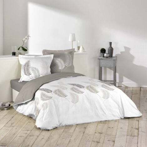1001KDO Housse de couette 260 x 240 cm + 2 taies – Coton 57 fils – Goyave