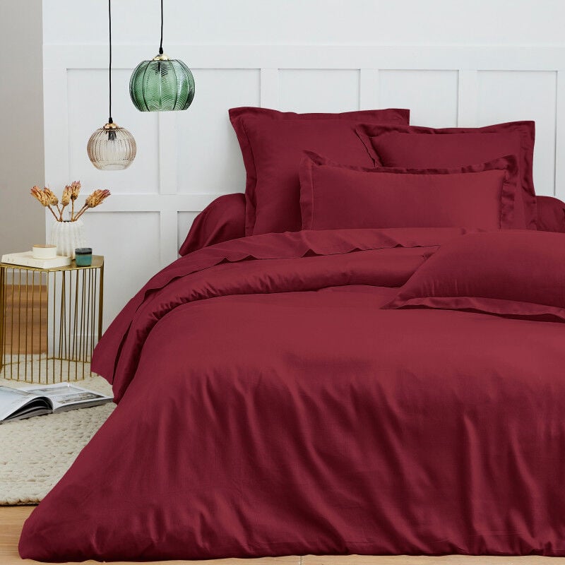 Housse de couette 260 x 240 cm 'Prémium' pour lit 2 places King Size - Prémium Grenat