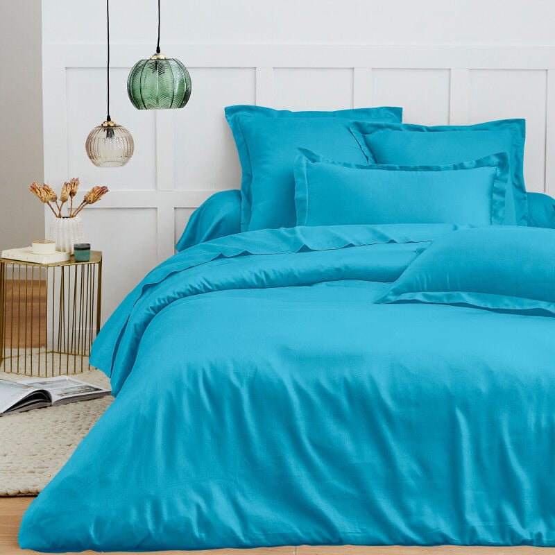 Housse de couette 260 x 240 cm 'Prémium' pour lit 2 places King Size - Prémium Cyan