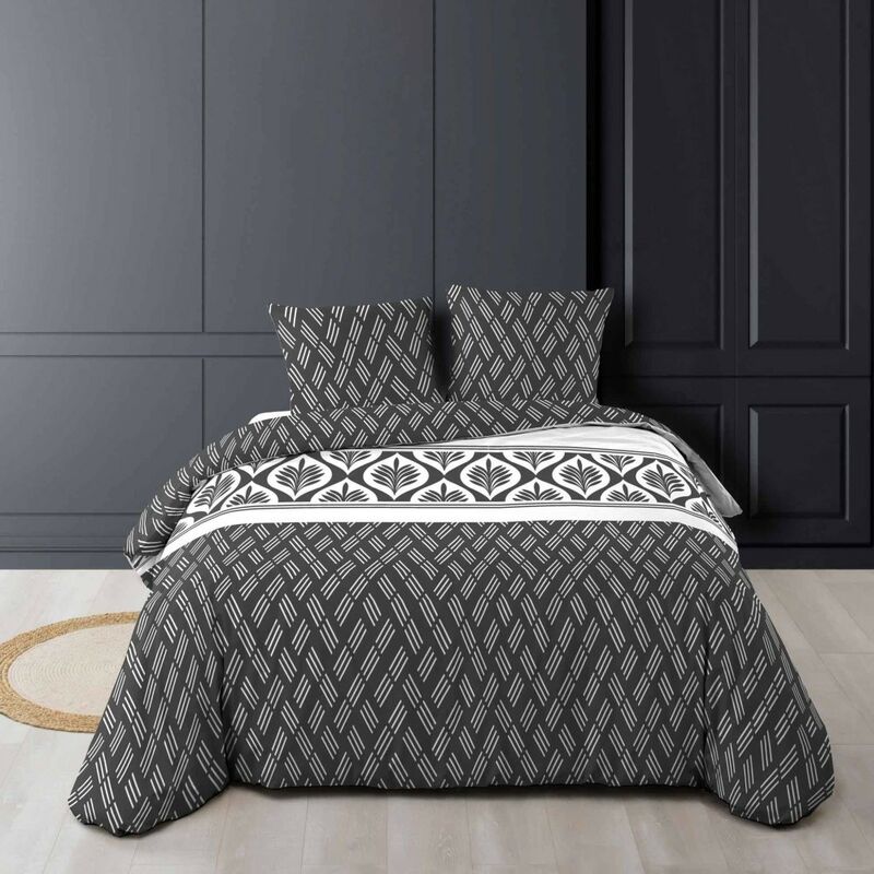 Housse de couette 260x240 + 2 taies Bonnie coton 52 fils