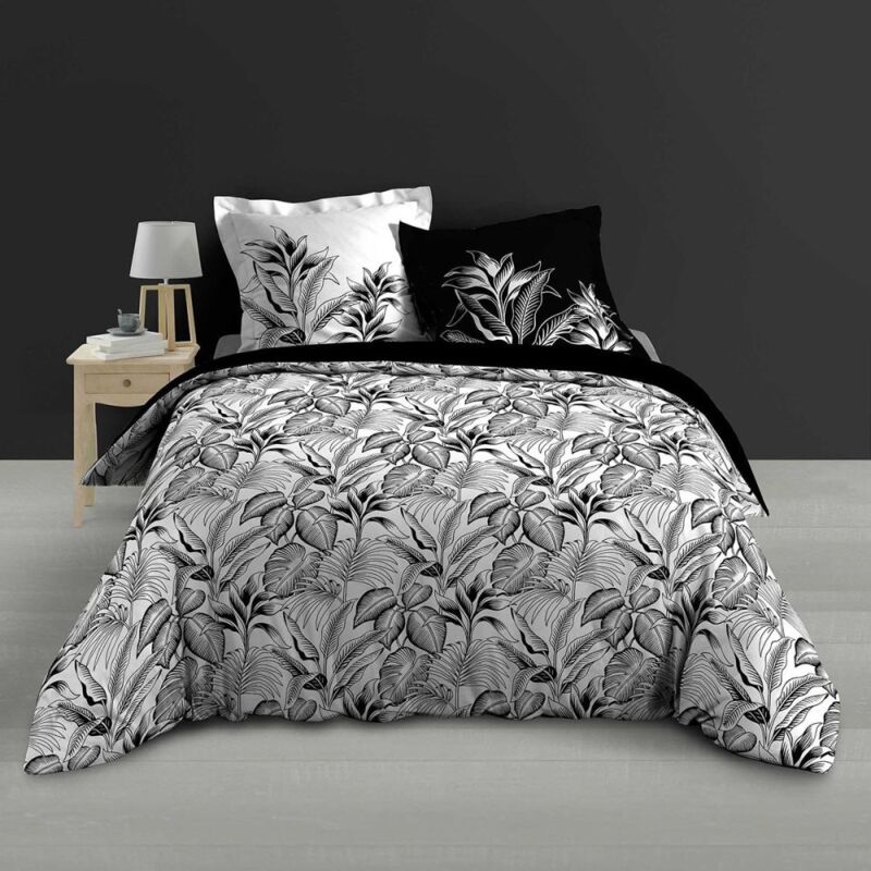Douceur D'intérieur - Housse de couette 260x240 + 2 taies Cabana coton percale 78 fils