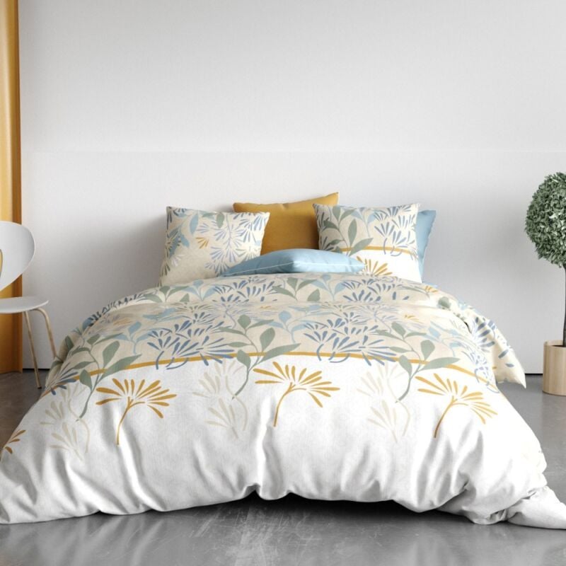 Atelier Du Coton - Housse de couette 260x240 agil + 2 taies coton 57 fils