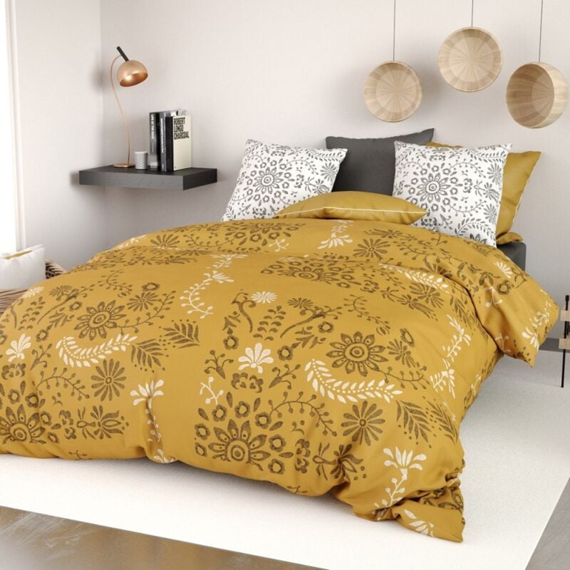 Atelier Du Coton - Housse de couette 260x240 Babouchka + 2 taies coton 47 fils