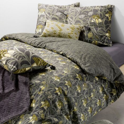 Housse de couette 260x240 Liana + 2 taies coton 57 fils