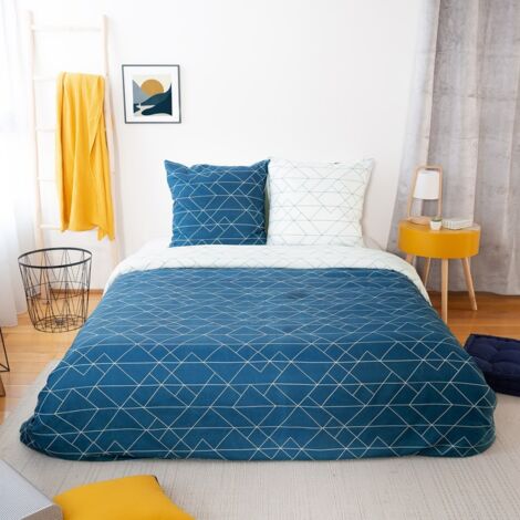 Housse de couette 260x240 List + 2 taies microfibre