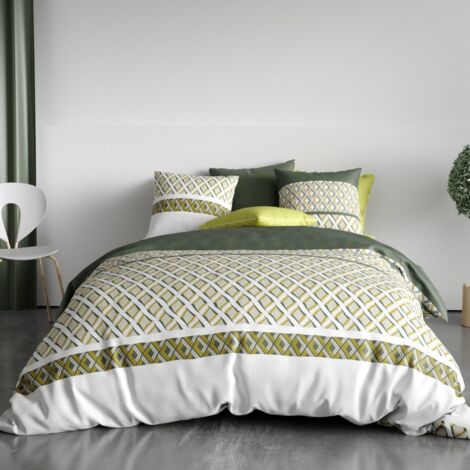 Housse de couette 260x240 NAYAA + 2 taies coton 57 fils