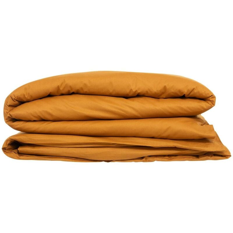 Atmosphera - Housse de couette Carina coton 240x220cm jaune cumin créateur d'intérieur