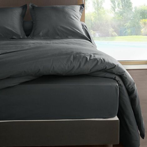 Housse de couette Ardoise en percale 140x200 cm