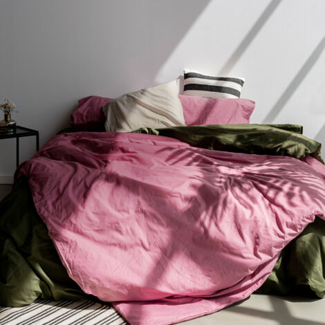 Housse de Couette Basic 155x220 cm (Lit 80/90) Magenta