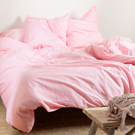 Housse de couette Basic 240x220 cm (lit 150/160) Rose pâle