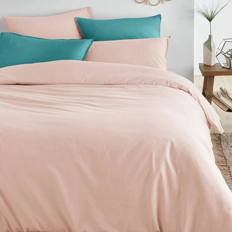 Housse de couette Blush en percale de coton 80 fils 260x240 cm