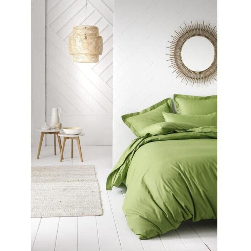 Today - Housse de couette Privacy unie coton 57 fils 260x240 Bambou