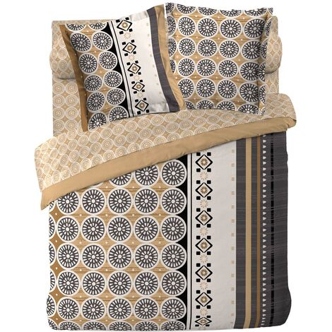 Housse de couette coton 6 pieces 220 x 240 cm Geo-Janima