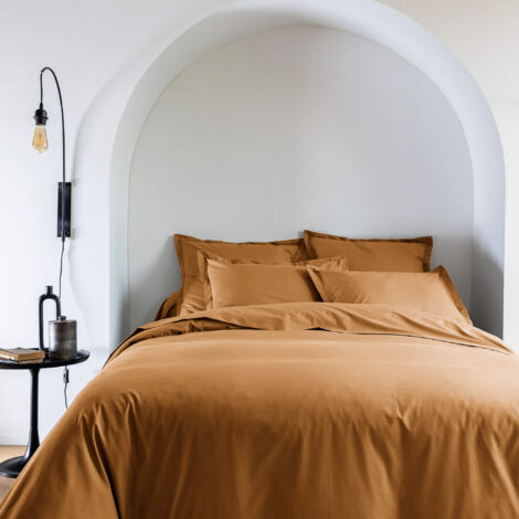 Housse de couette coton percale Jaune 140x200 - SOMEO - MORPHEE