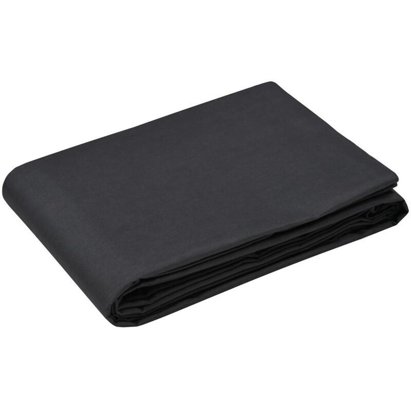 Housse de couette en percale de coton uni 140 x 200 cm Elysée anthracite