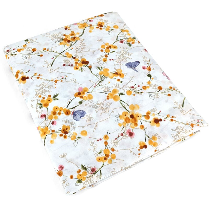 Linnea - Housse de couette enfant papillons Moutarde 200x200 cm