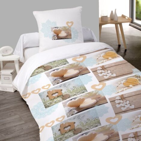Housse de couette Flanelle 140x200 CHARMY + 1 taie