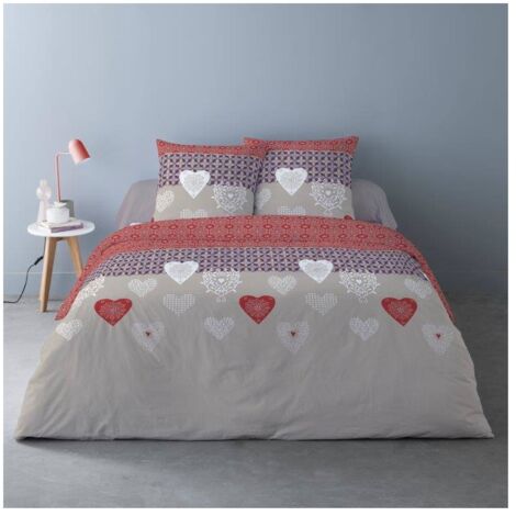 Housse de couette Flanelle 200x200 NATY + 2 taies