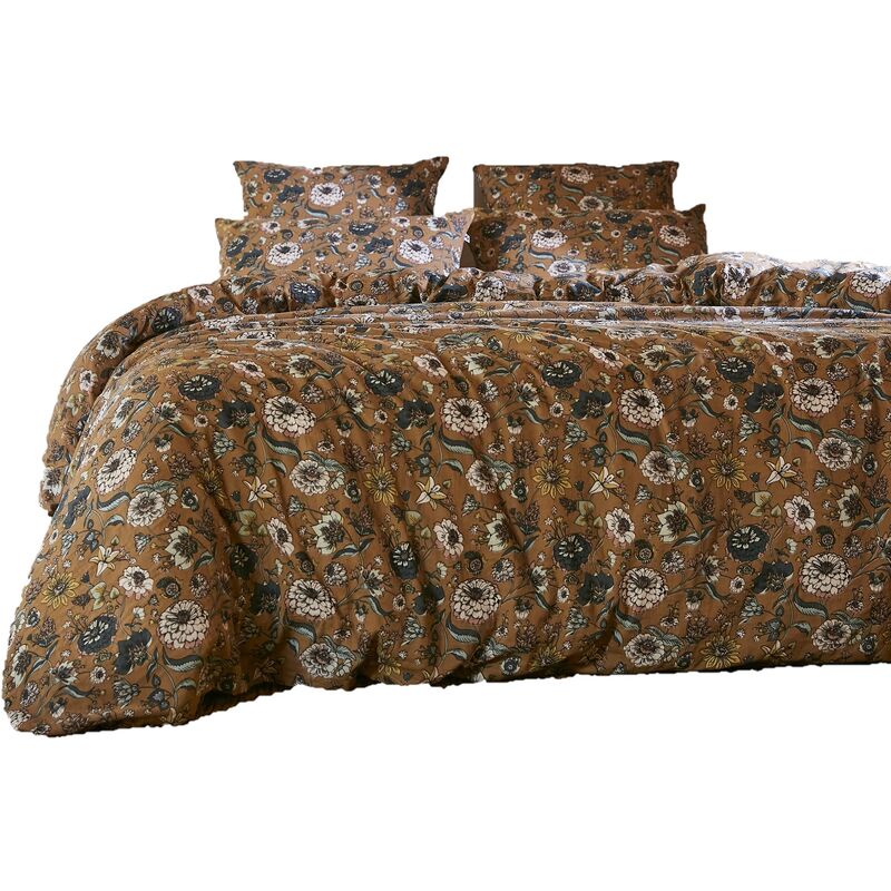 L'effet Papillon - Housse de couette gaze de coton 200 x 200 Camelia