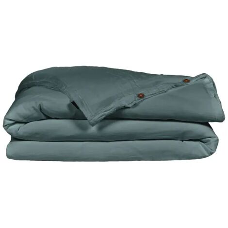 Housse de couette gaze de coton double 220 x 240 cm bleu canard - PEPA 3
