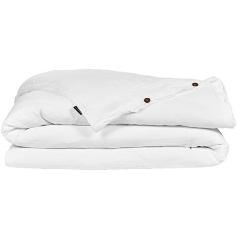 Housse de couette gaze de coton double 240 x 260 cm blanc - PEPA 4