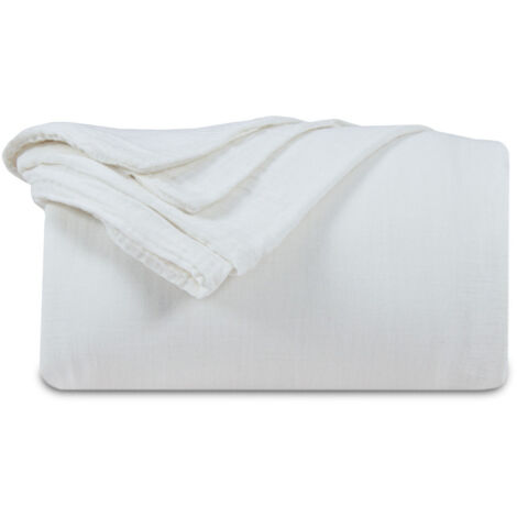 Housse de couette gaze de coton écrue 200x200 cm