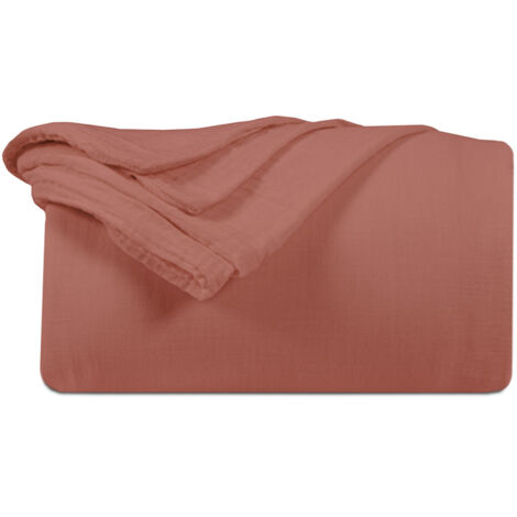 Housse de couette gaze de coton Terracotta 240x260 cm