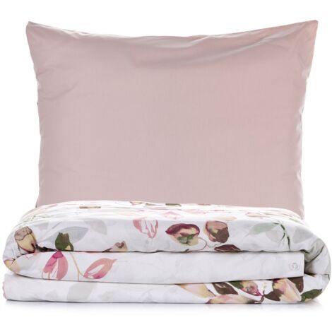 Housse de couette, housse de couette, linge de lit Set 100% Coton Beige