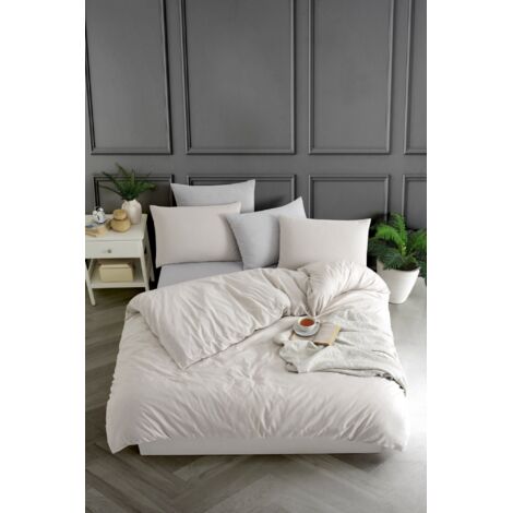 Housse de couette, housse de couette, linge de lit Set Beige