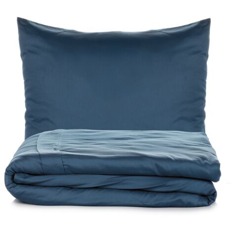 Housse de couette, housse de couette, linge de lit Set Bleu