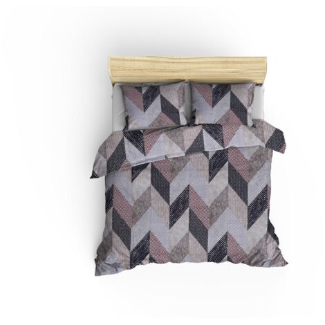 Housse de couette, housse de couette, linge de lit Set Cream Brun Beige