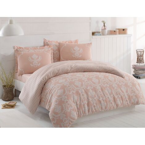 Housse de couette, housse de couette, linge de lit Set Powder Blanc