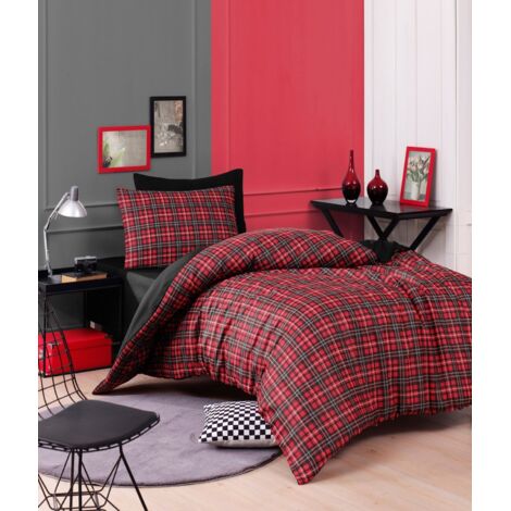 Housse de couette, housse de couette, linge de lit Set Rouge