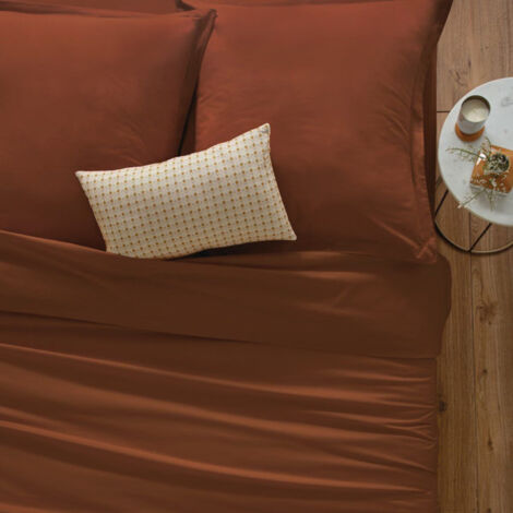 Housse de Couette "Intérieur" 140x200cm Terracotta