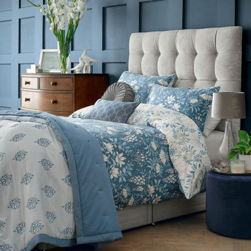 Laura Ashley - Housse de couette Parterre Seaspray Lits-jumeaux 220 x 230cm