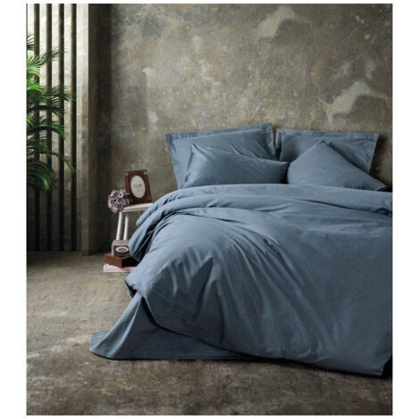 Housse de couette Mansion 140x200 cm 100% coton Anthracite 55 fils/cm²