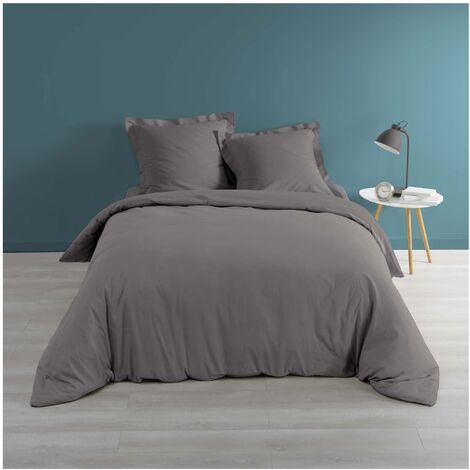 Housse de couette Percale 240 x 260 cm Percalines Anthracite