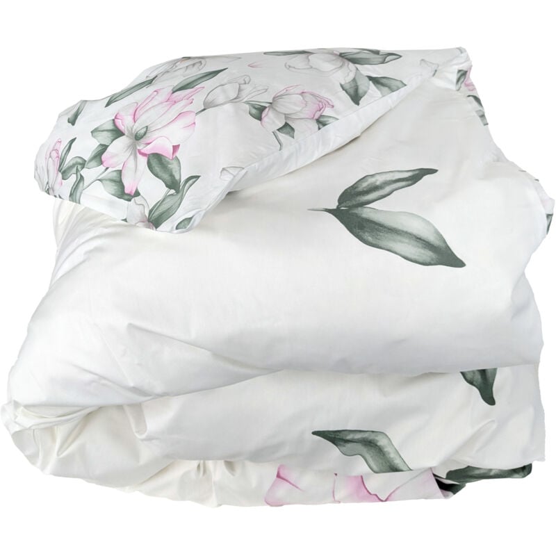Linnea - Housse de couette percale de coton magnolia 240x220 cm