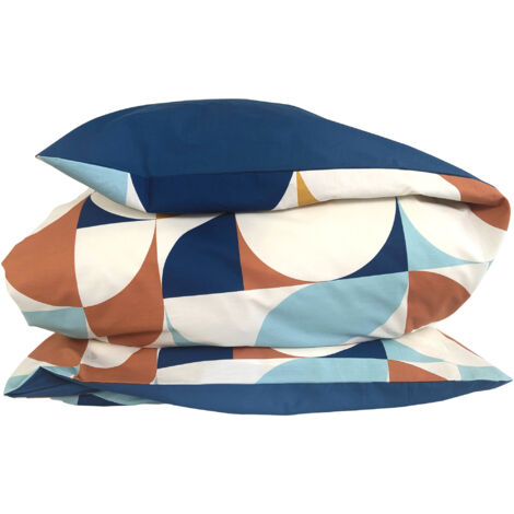 Housse de couette percale de coton MODULO 240x220 cm