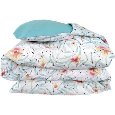 Housse de couette percale de coton ROXANE 240x220 cm