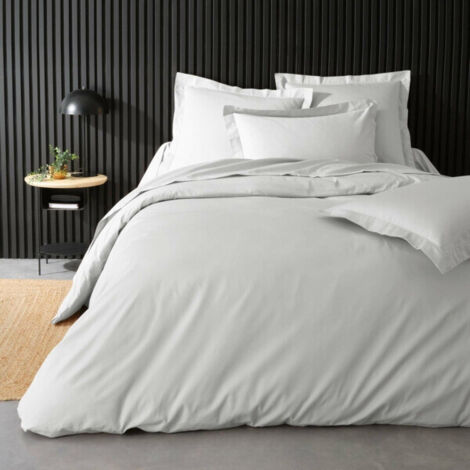 Housse de couette Percale Unie – Parure de Lit Luxe et Confort - 240x220cm - Blanc