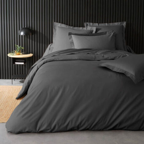 Housse de Couette "Percaline" 220x240cm Gris Acier