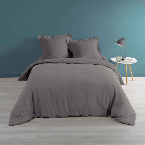 Housse de Couette "Percaline" 260x240cm Anthracite