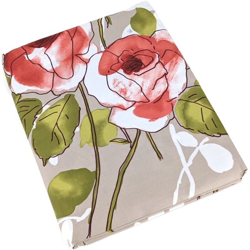 Linnea - Housse de couette satin coton roseraie 140x200 cm