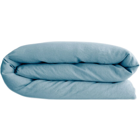 Housse de couette SONATE lin lavé froissé 200x200 cm